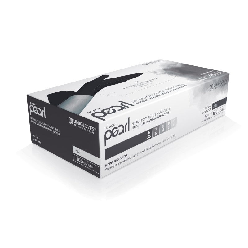 Guantes Black Pearl Nitrilo Unigloves - Caja 100uds
