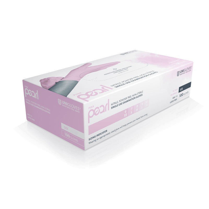 Guantes Pink Pearl Nitrilo Unigloves - Caja 100uds