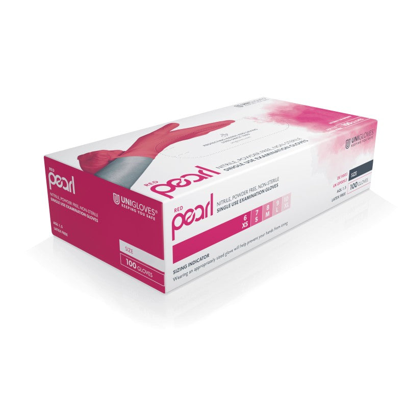 Guantes Red Pearl Nitrilo Unigloves - Caja 100uds
