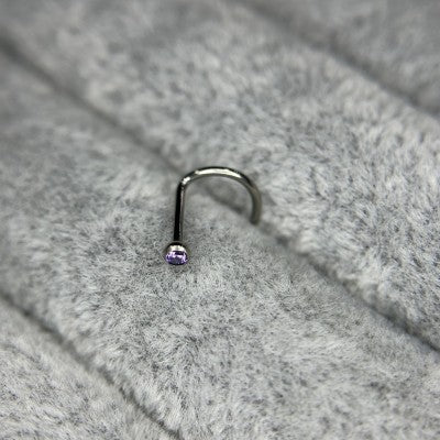 Nostril con brillo Titanio F-136