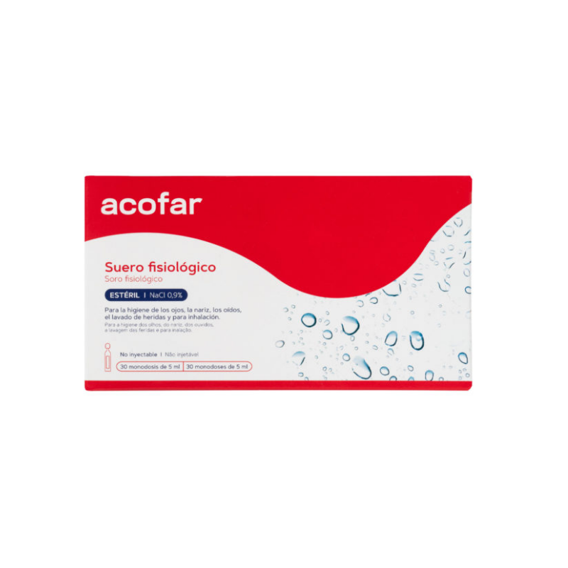 Suero fisiológico monodosis - 30ud de 5ml