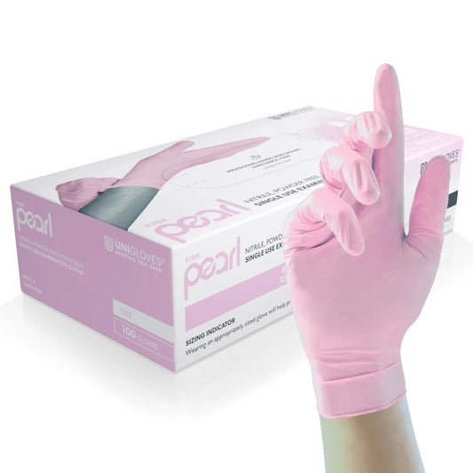 Guantes Pink Pearl Nitrilo Unigloves - Caja 100uds