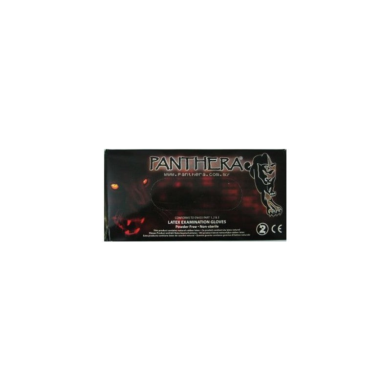 Guantes Negros Látex sin polvo Panthera - Caja 100uds