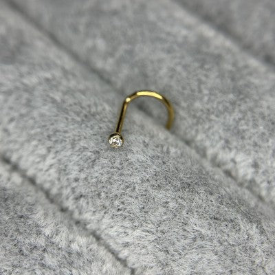 Nostril con brillo Titanio F-136