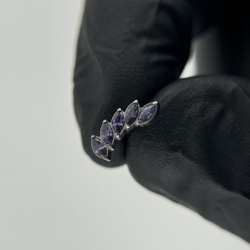 Marquise 5 Gem Curved   Top