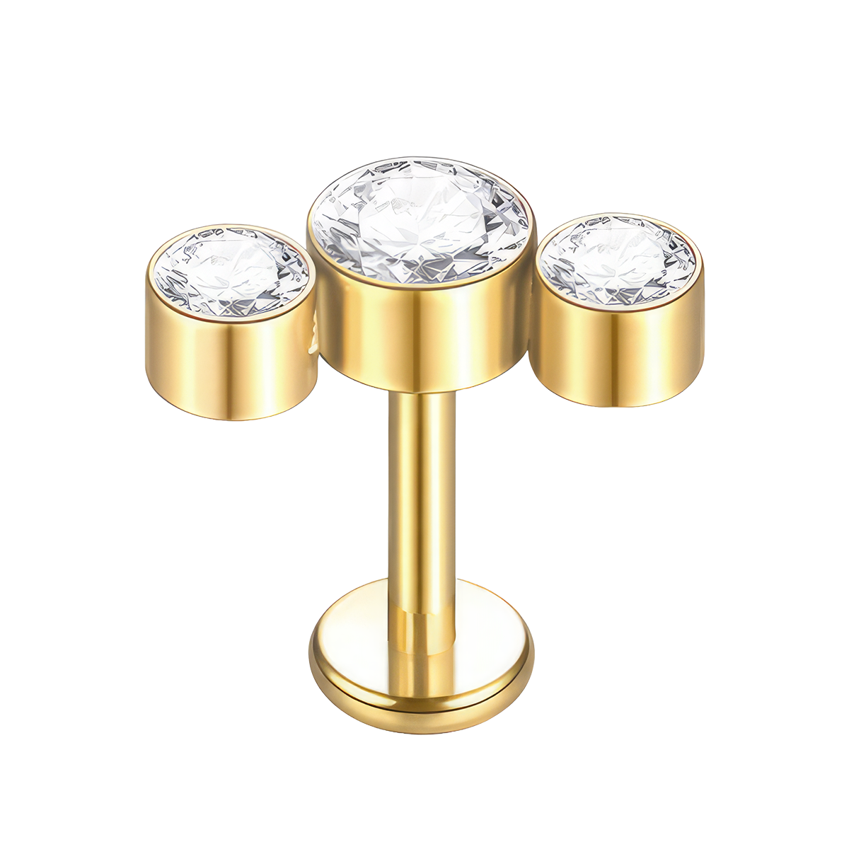 Labret helix titanio 3 brillos