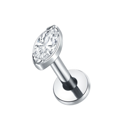 Labret helix titanio brillo ovalado