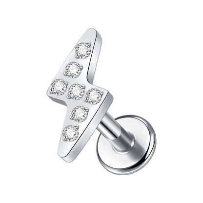 Labret helix titanio rayo brillos